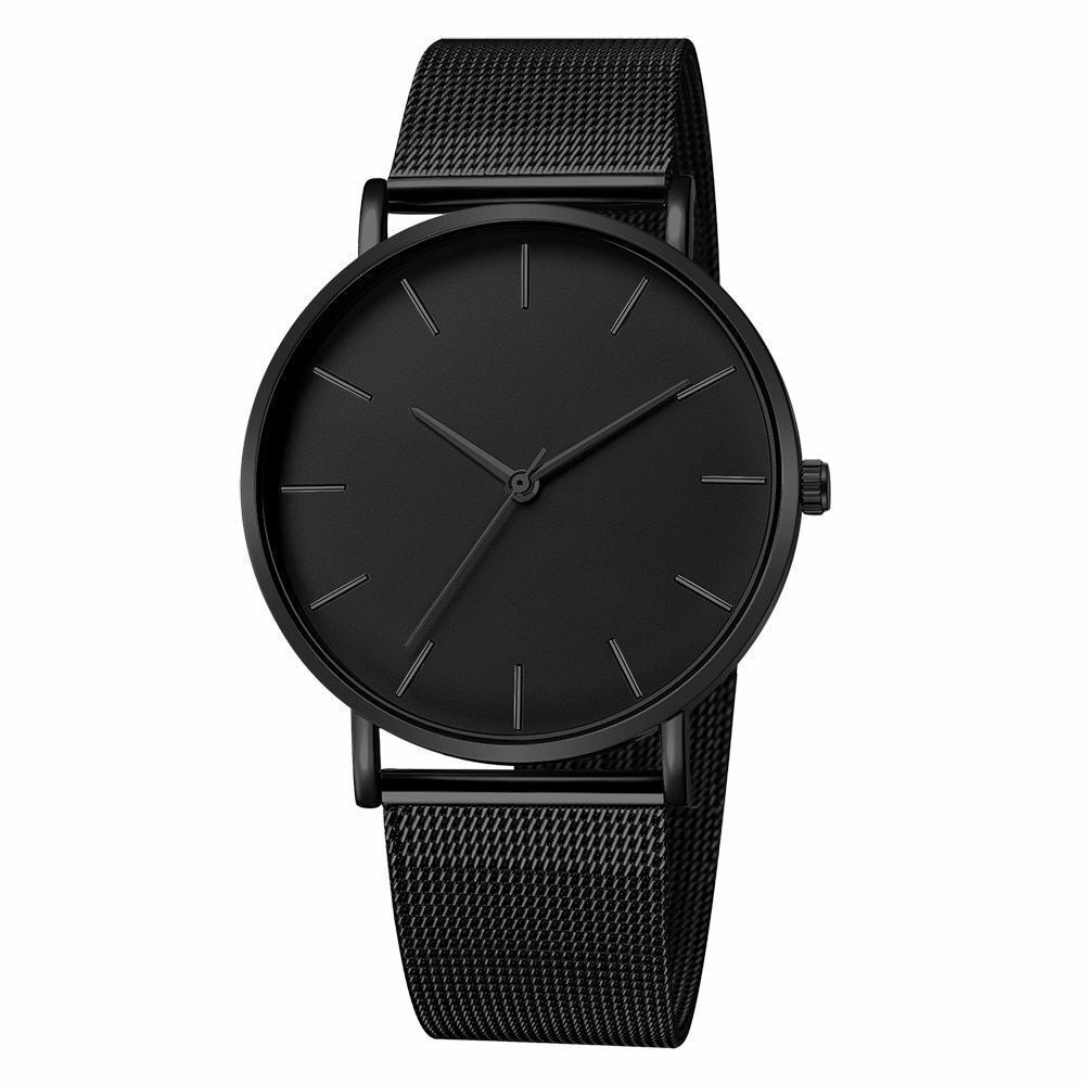 Minimalist Black Wrist Watch
