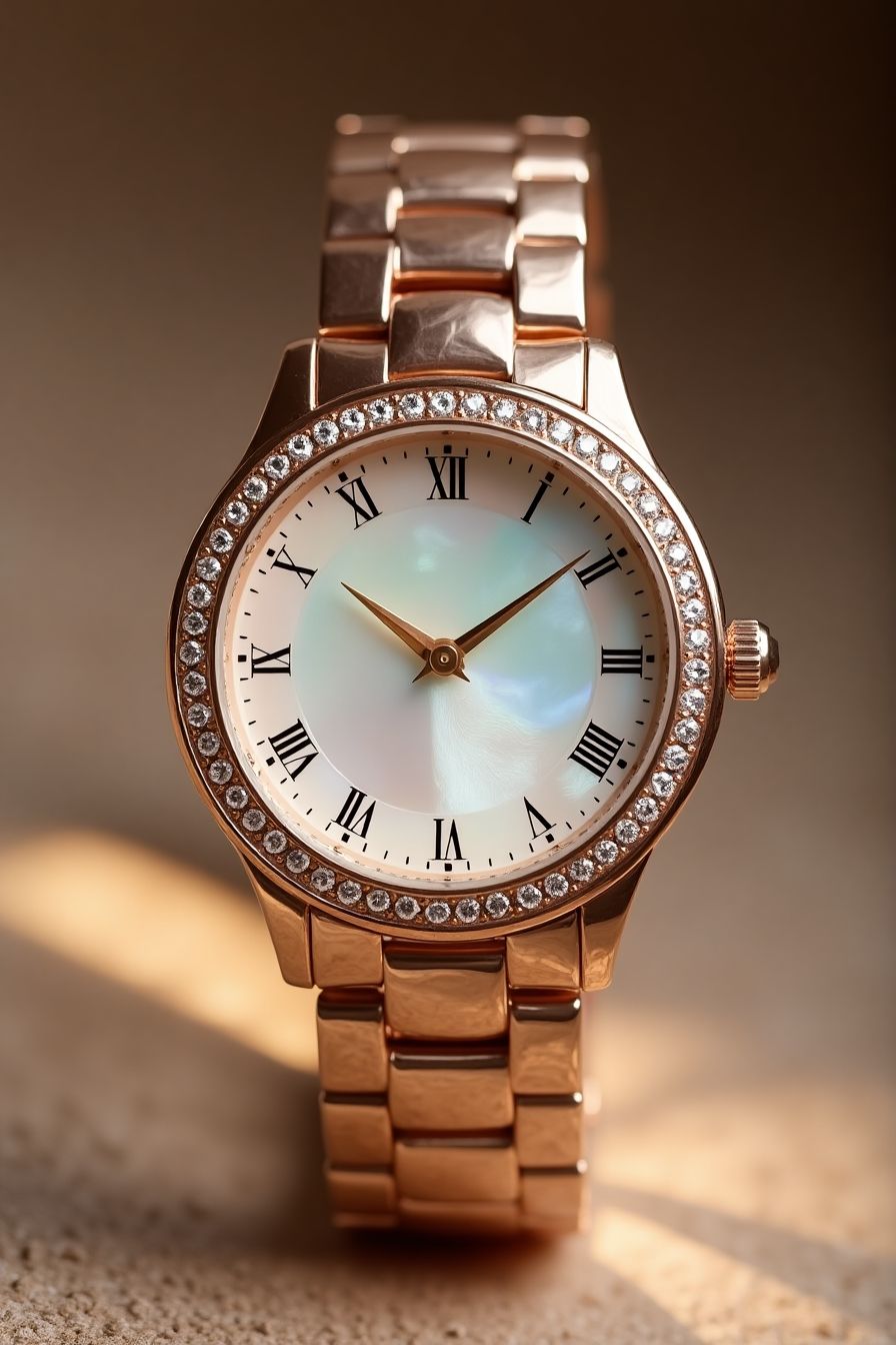 Elegant Rose Gold Wristwatch