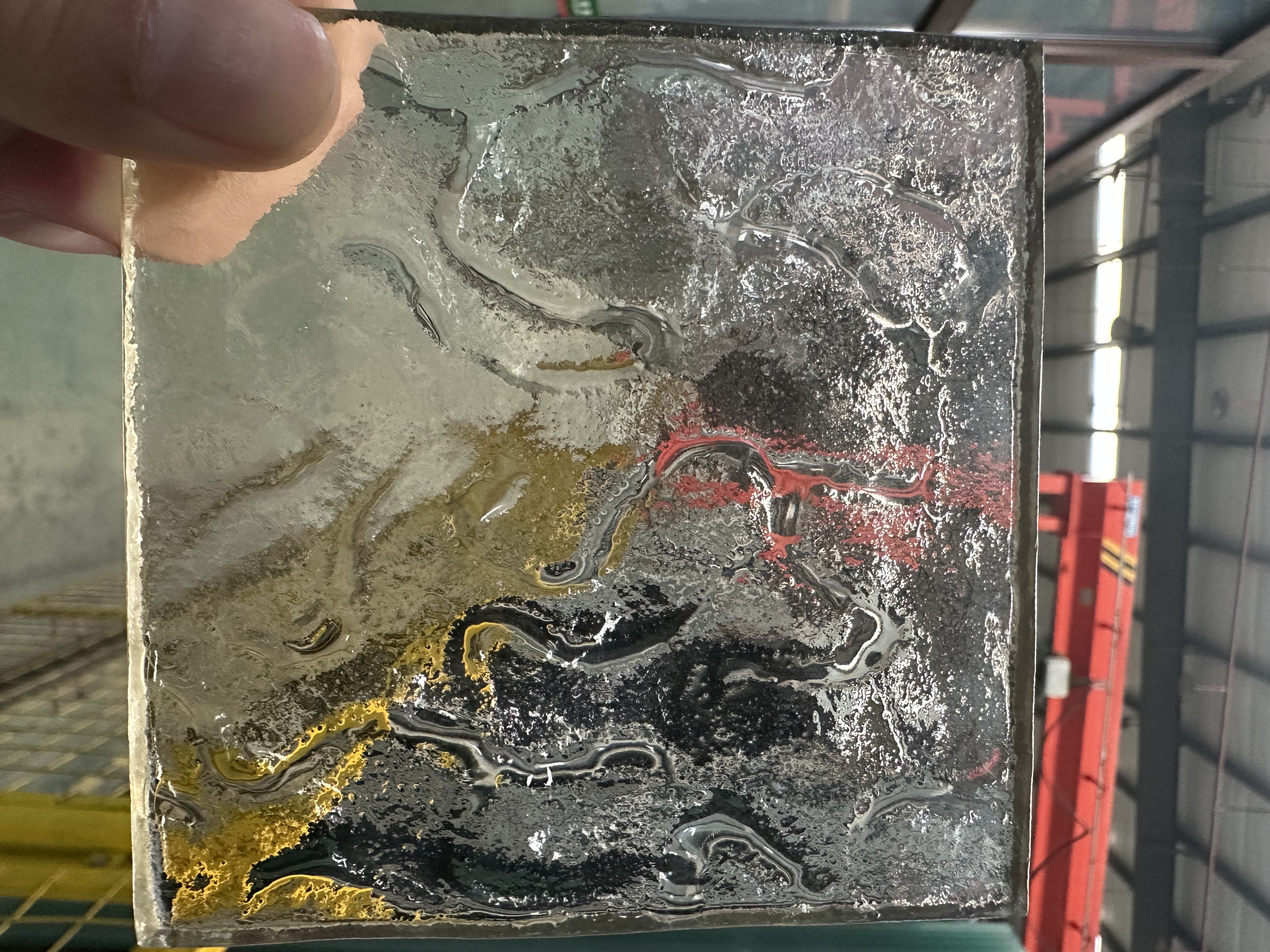 Hot melt glass