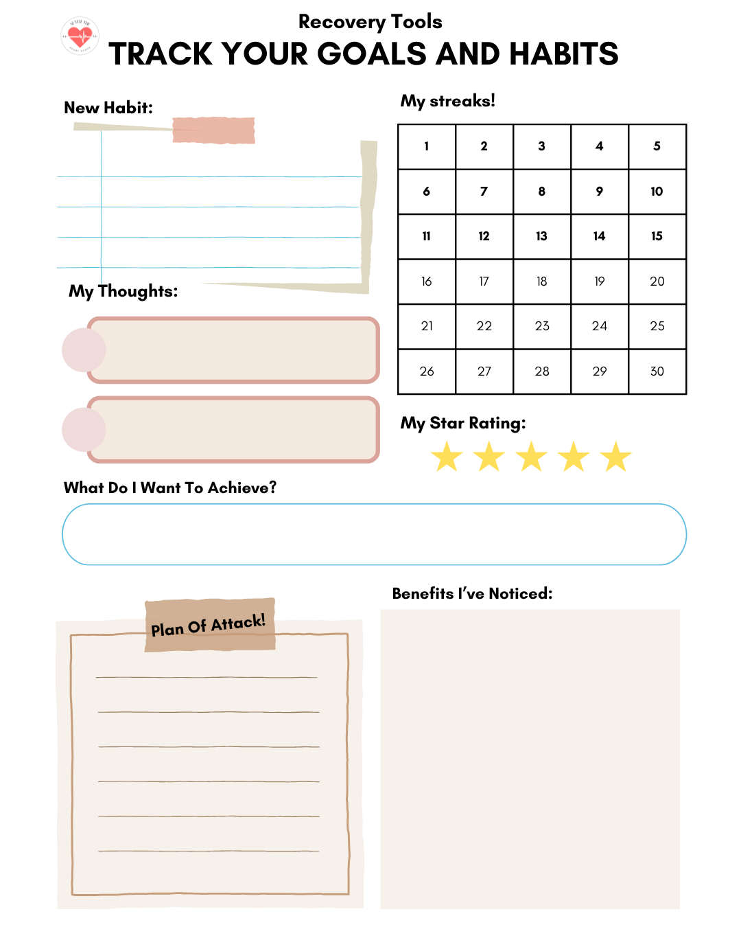 Printable Habit Tracker