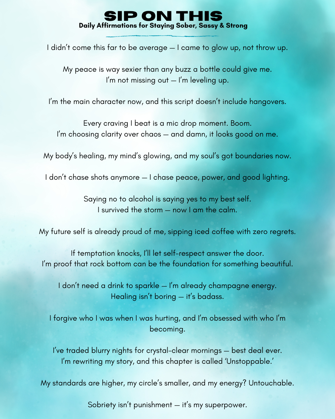 Affirmation Printable