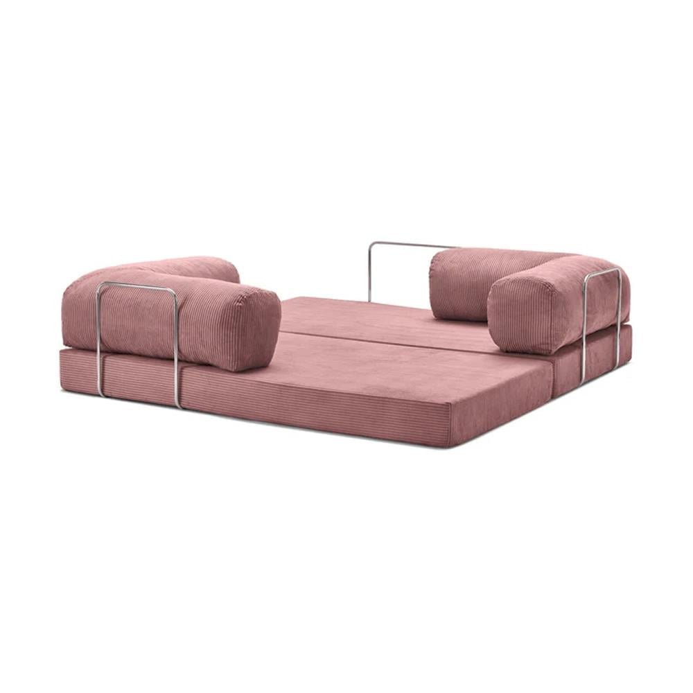 Modern Pink Corduroy Sofa