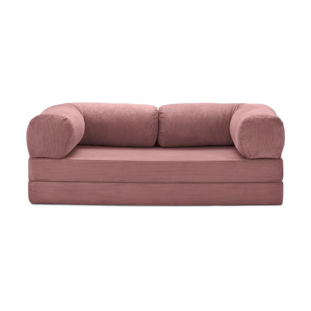 Modern Pink Corduroy Sectional Sofa