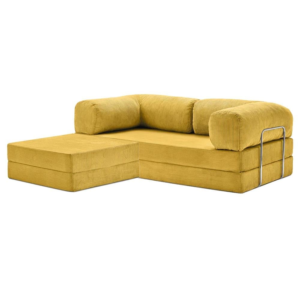 Convertible Corduroy Floor Sofa Bed