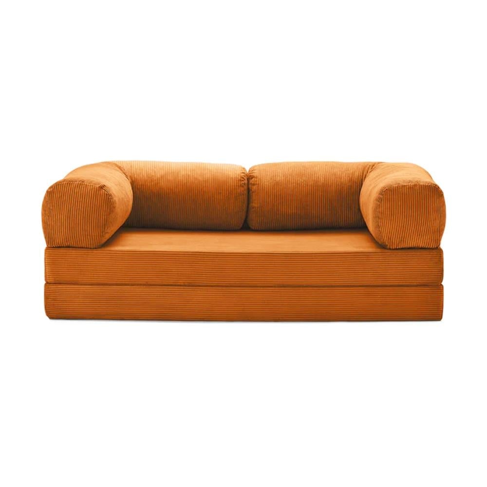 Modern Orange Corduroy Sofa