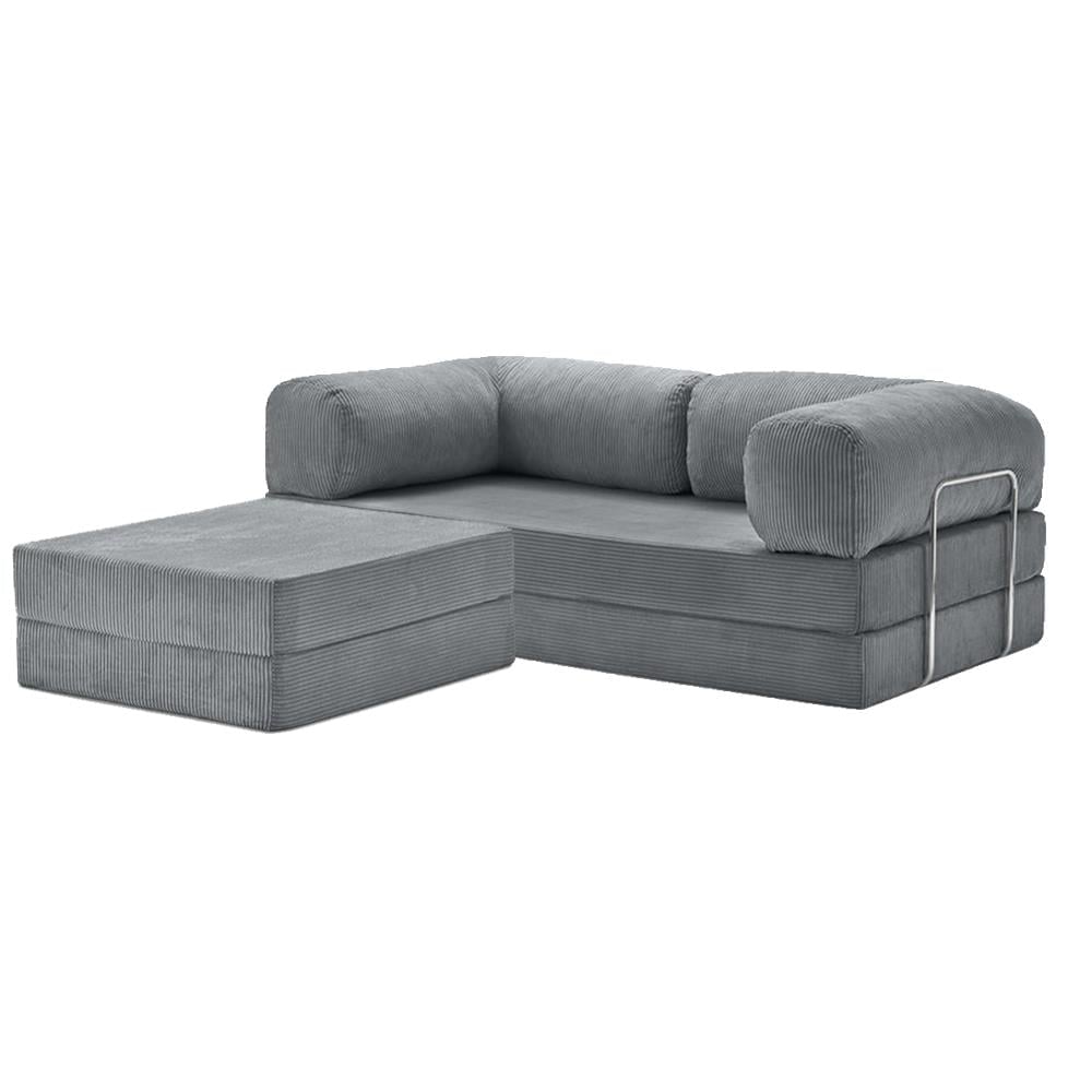 Modern Gray Corduroy Sofa