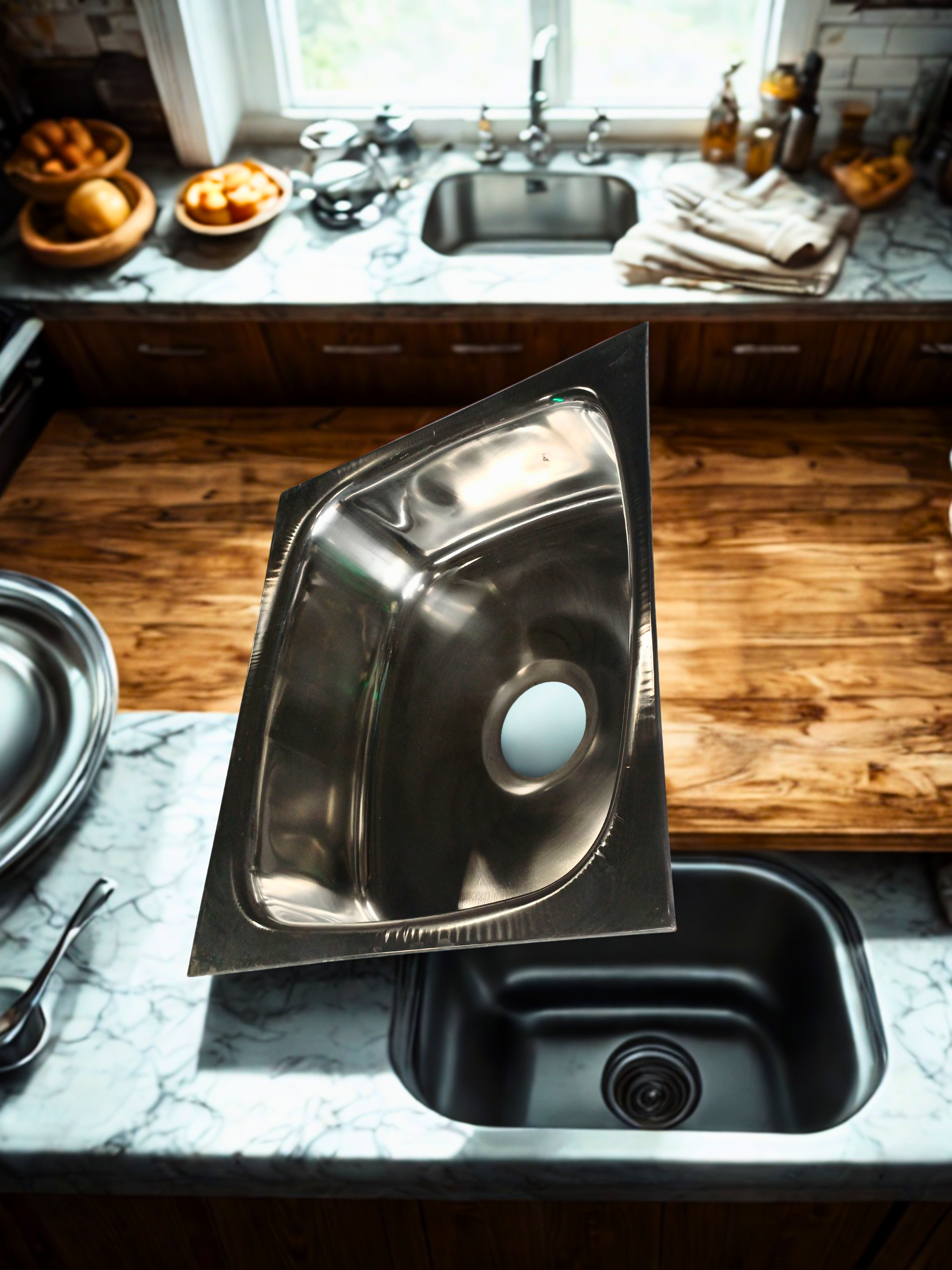 Stainless Steel Kitchen Sink (18x16x8)