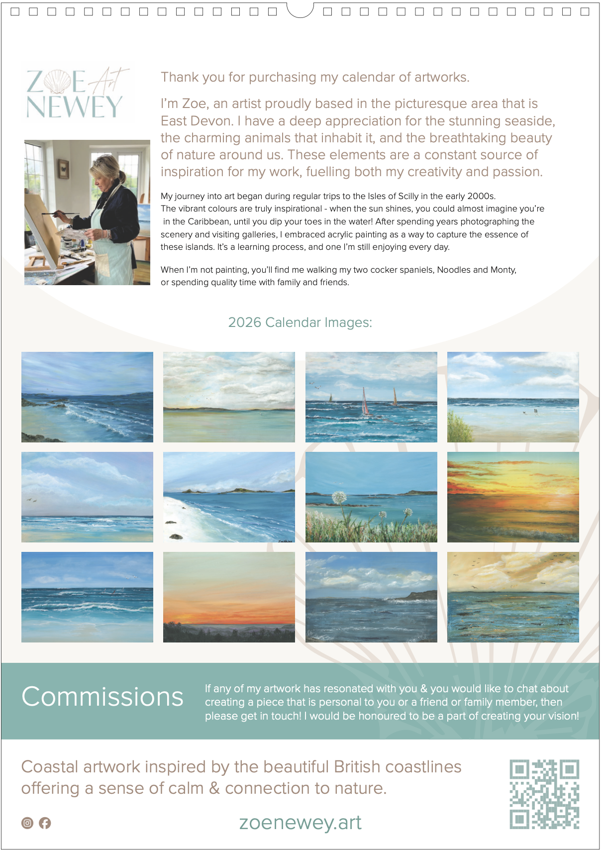 Zoe Newey 2026 Calendar