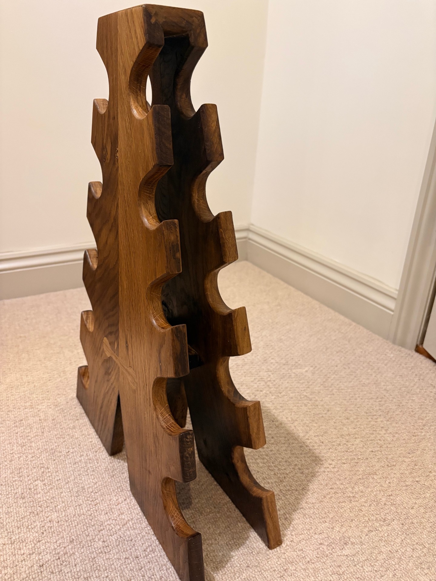Oak dumbbell rack