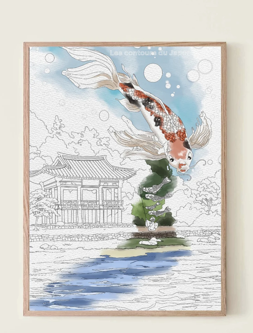 Illustration carpe koi