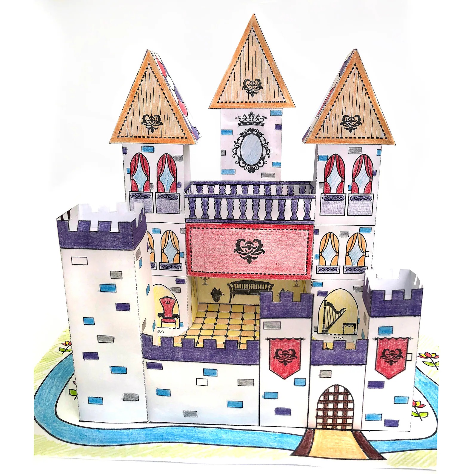 🏰 Castelo Mágico de Papel 3D – Kit para Imprimir e Montar