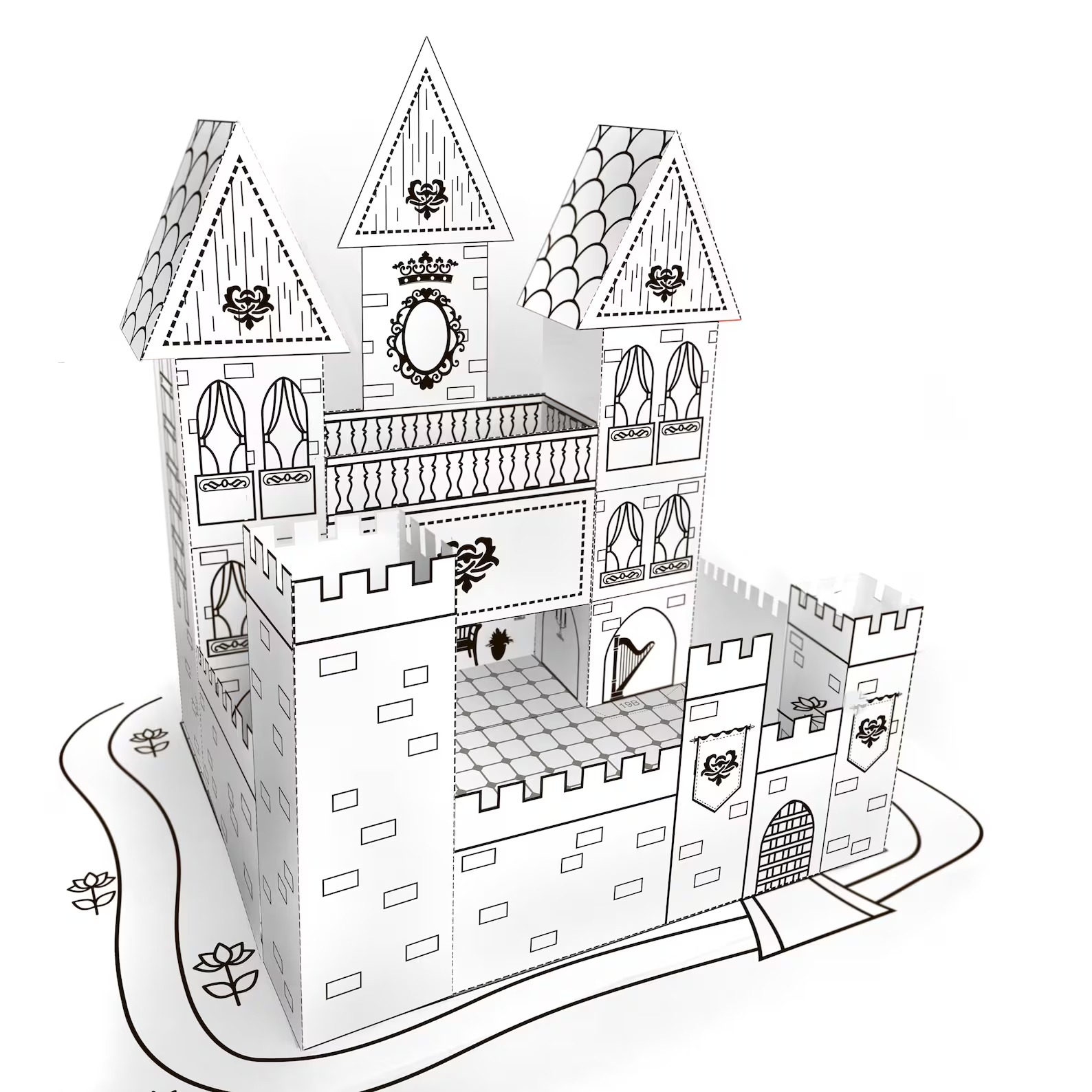 🏰 Castelo Mágico de Papel 3D – Kit para Imprimir e Montar