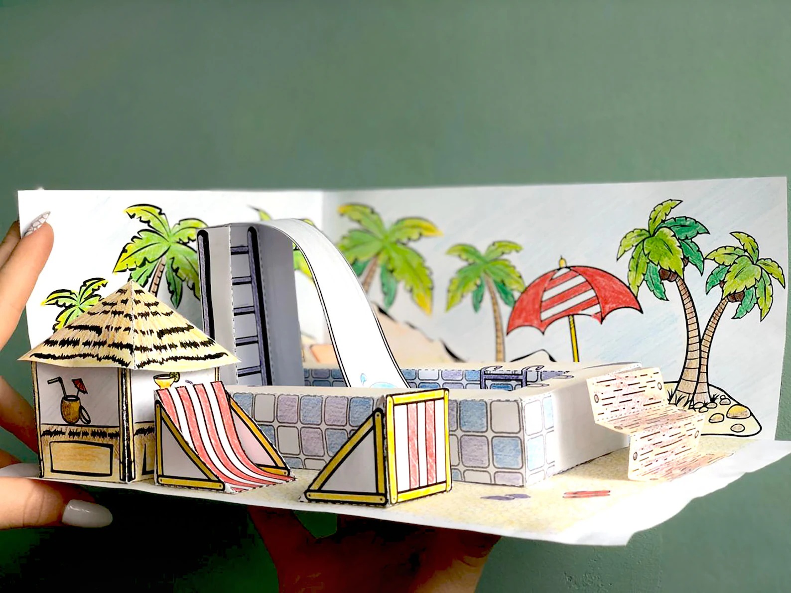 Piscina de Papel 3D – Kit para Imprimir e Montar