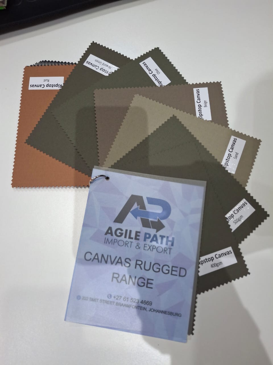 Canvas Rugged Range Fabric Swatches