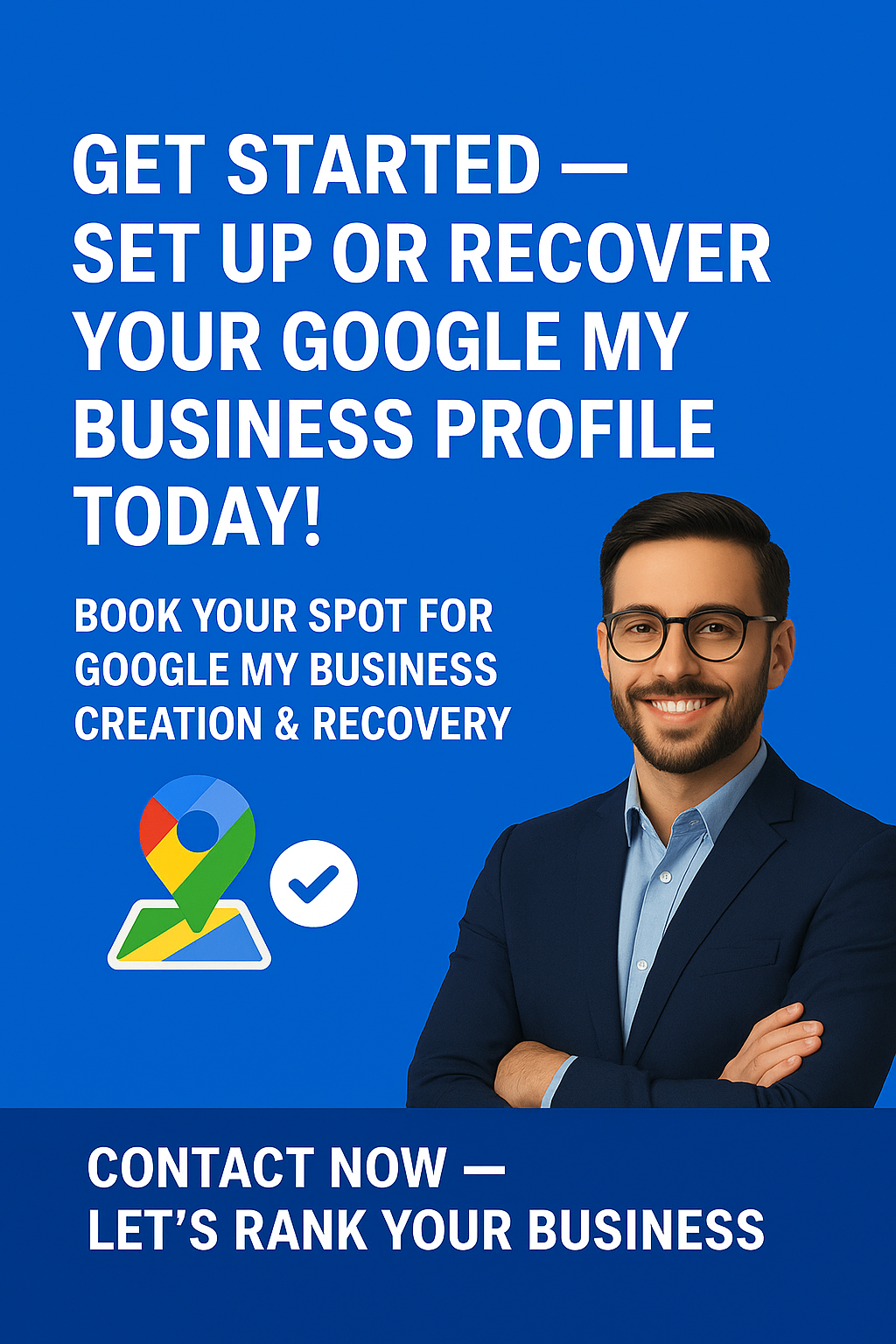 Book your appointment today to create or recover your Google My Business profile.