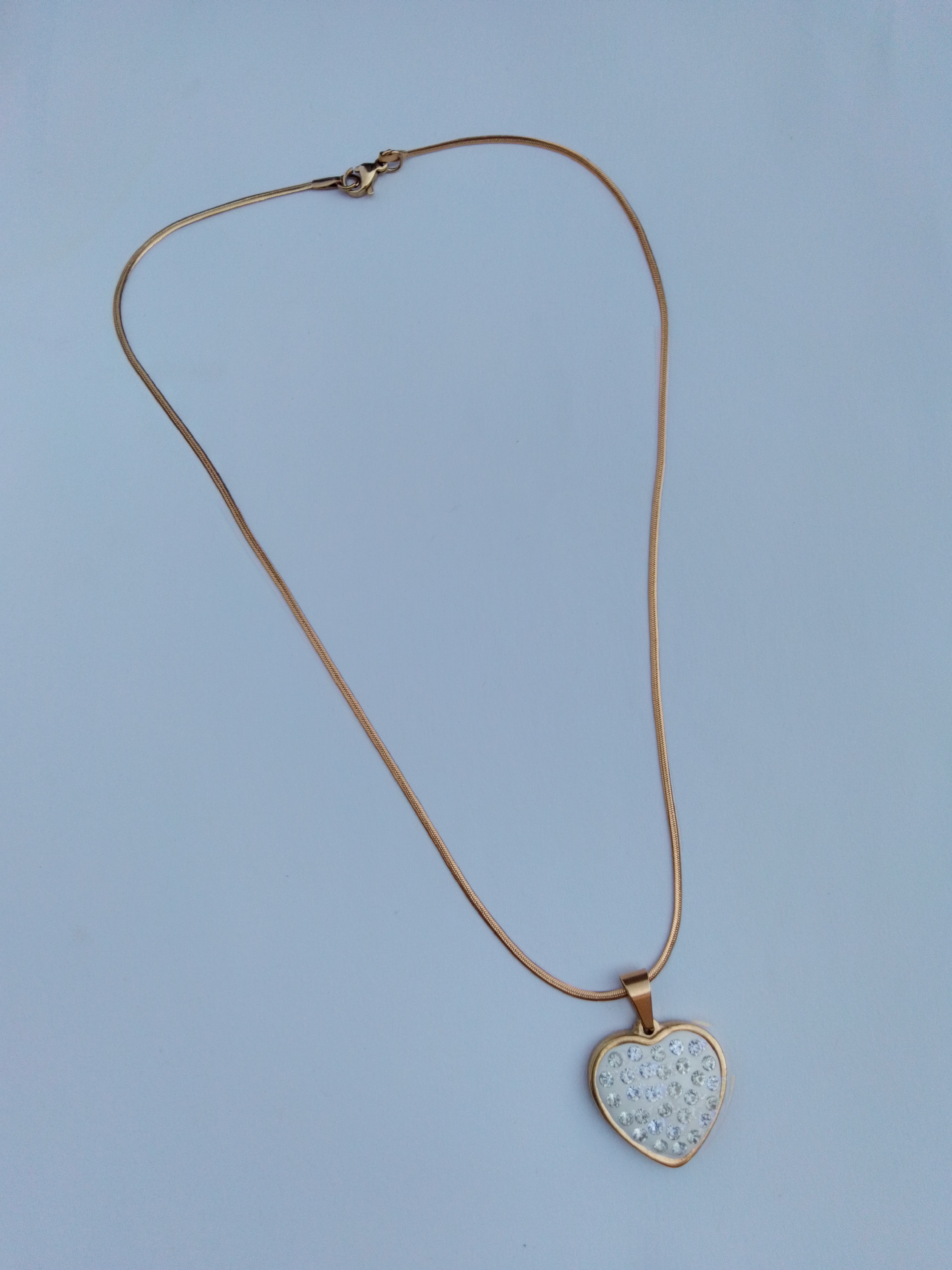 Gold Heart-Shaped Pendant Necklace