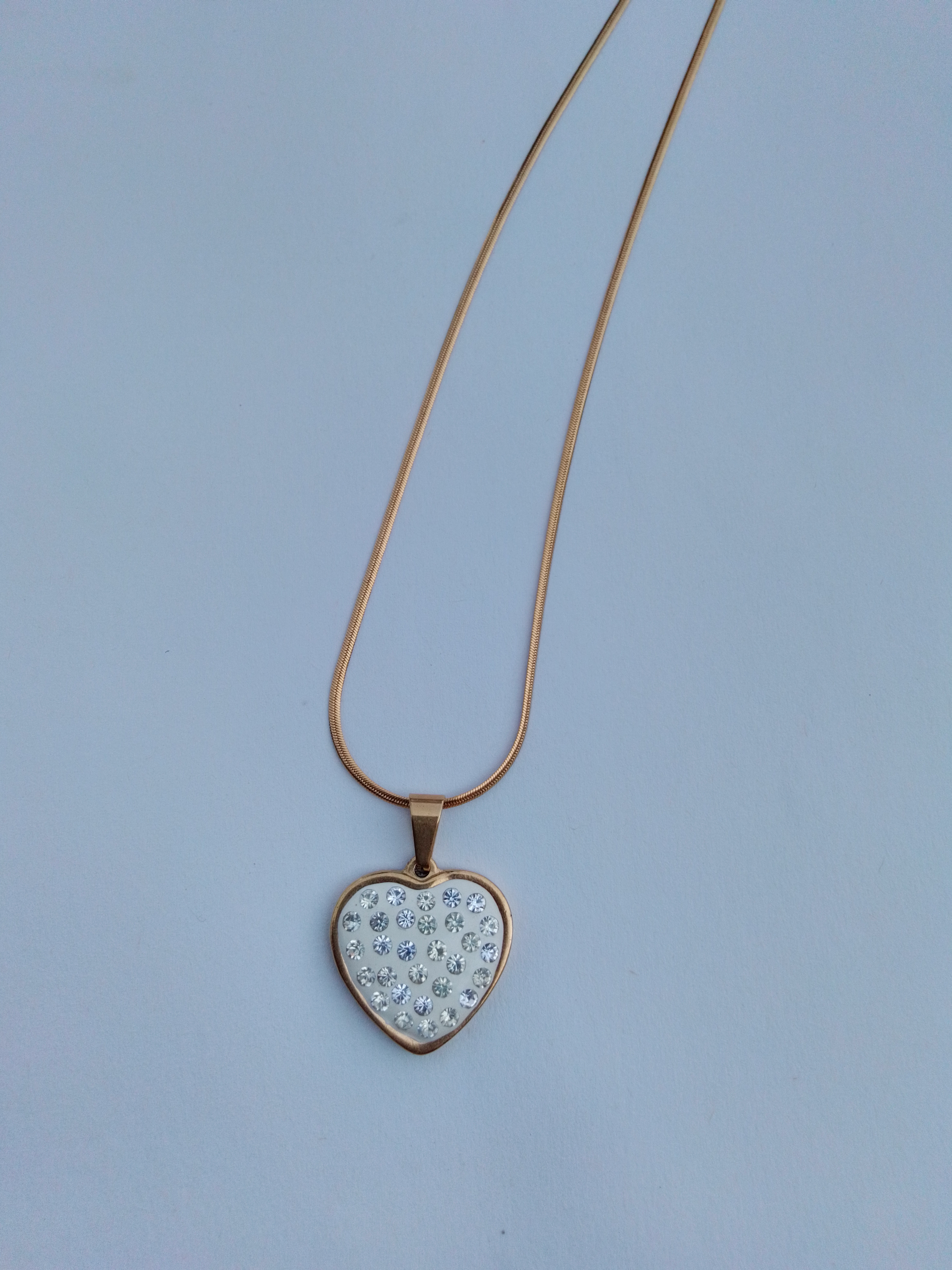 Gold Heart-Shaped Pendant Necklace