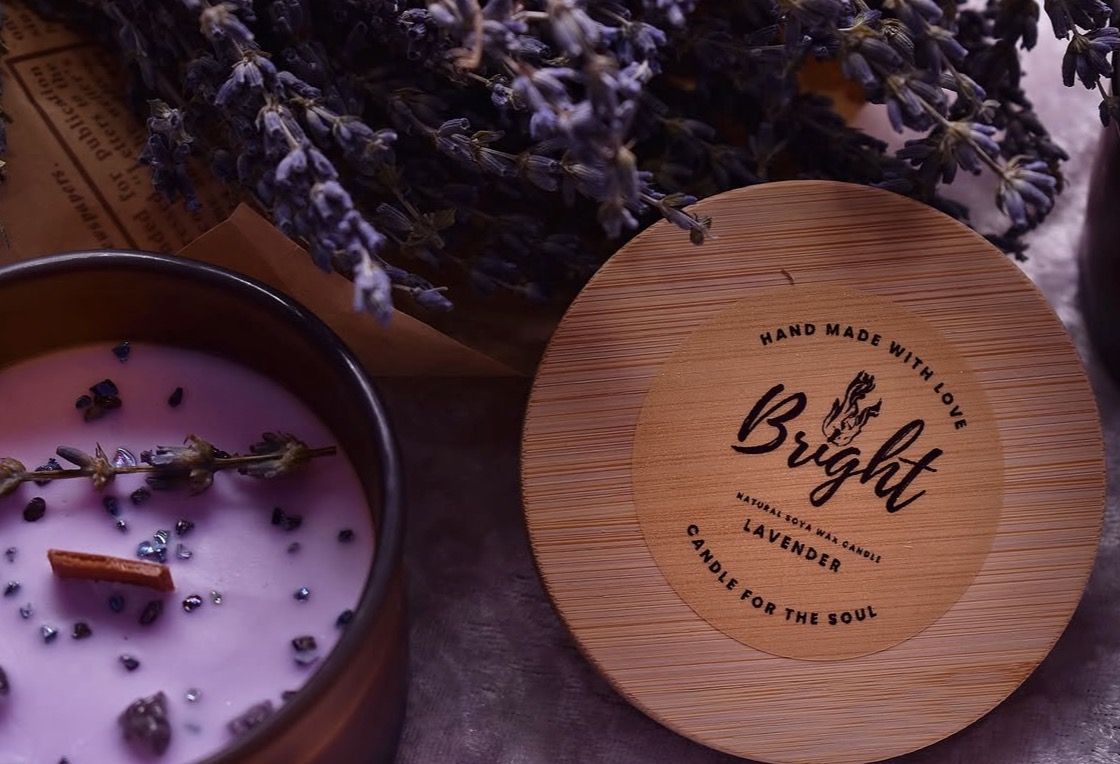 Bright Lavender Candle