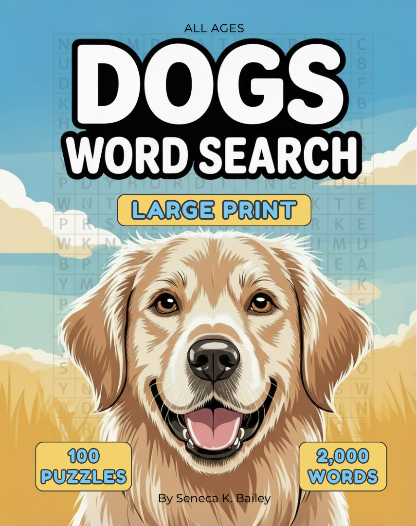 Dogs Word Search Large Print