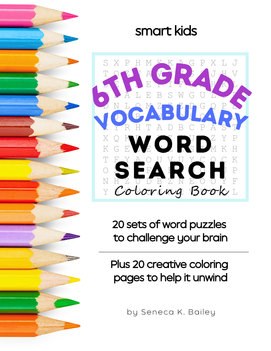 6th Grade Vocabulary Word Search Coloring Book