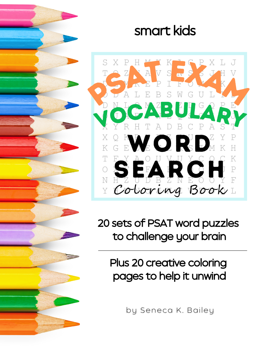 PSAT Exam Vocabulary Word Search Coloring Book