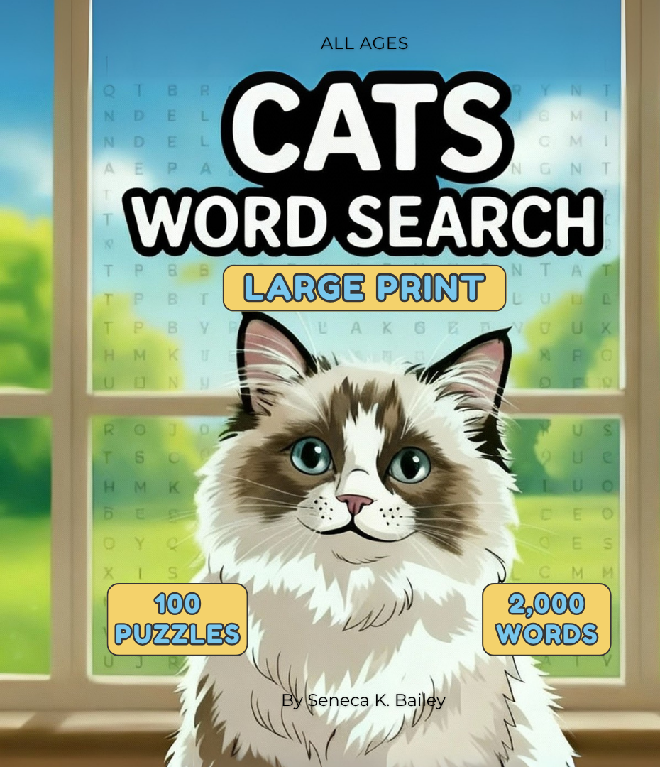 Cats Word Search Large Print