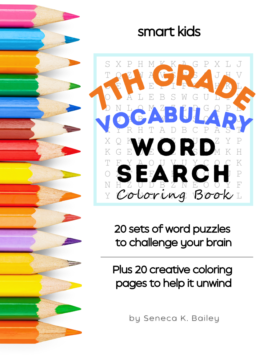 7th Grade Vocabulary Word Search Coloring Book