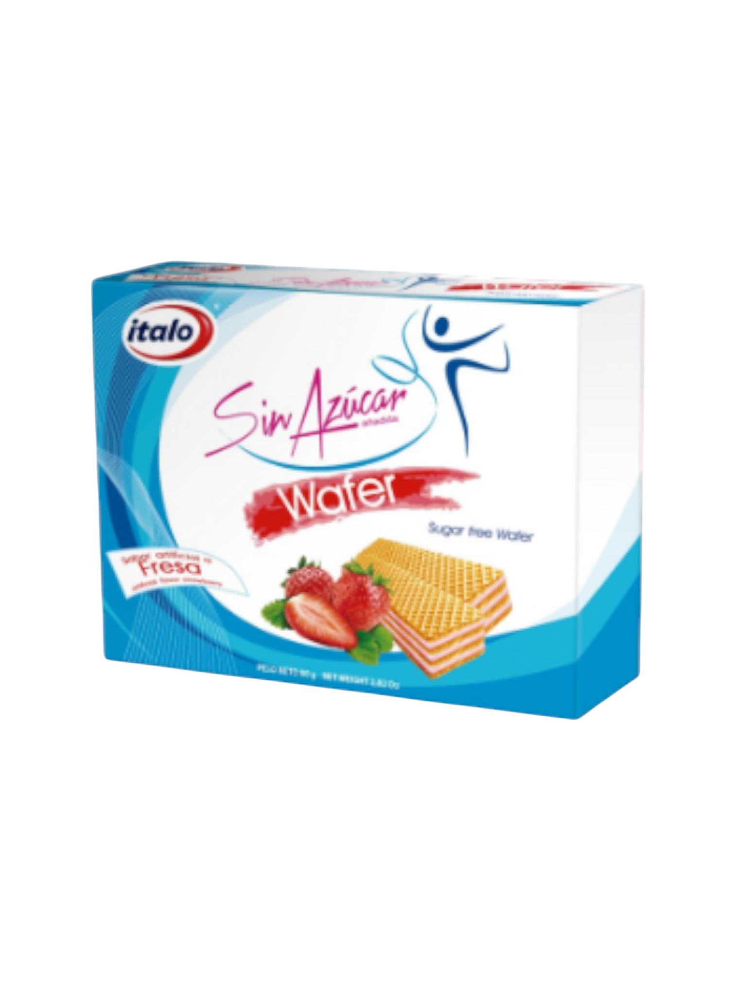 WAFER ITALO SIN AZUCAR SABOR A FRESA
