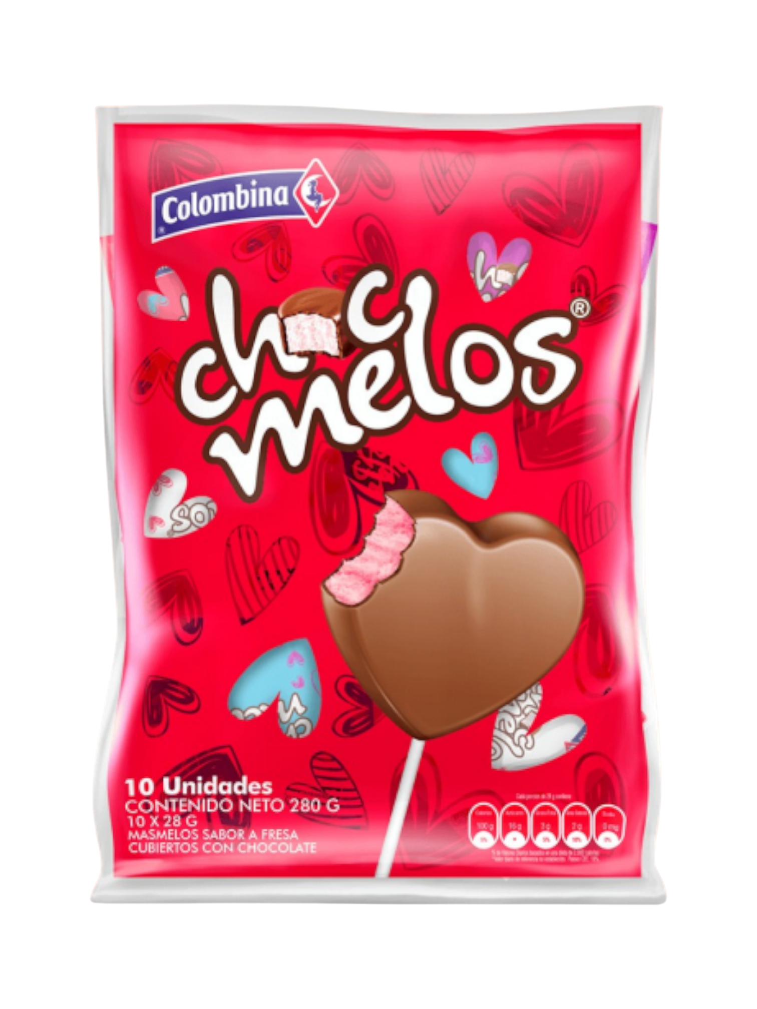 CHOCMELOS CORAZÓN X10