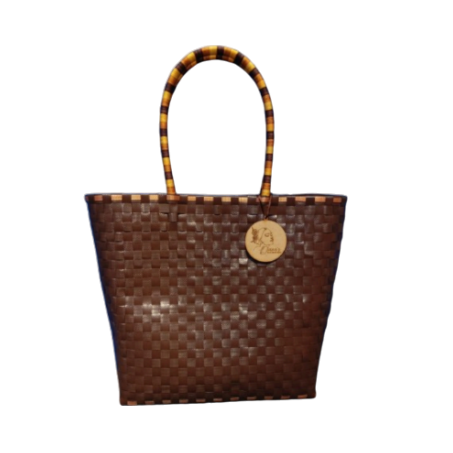 BOLSO TRENZADO TIPO CORSO MARRON