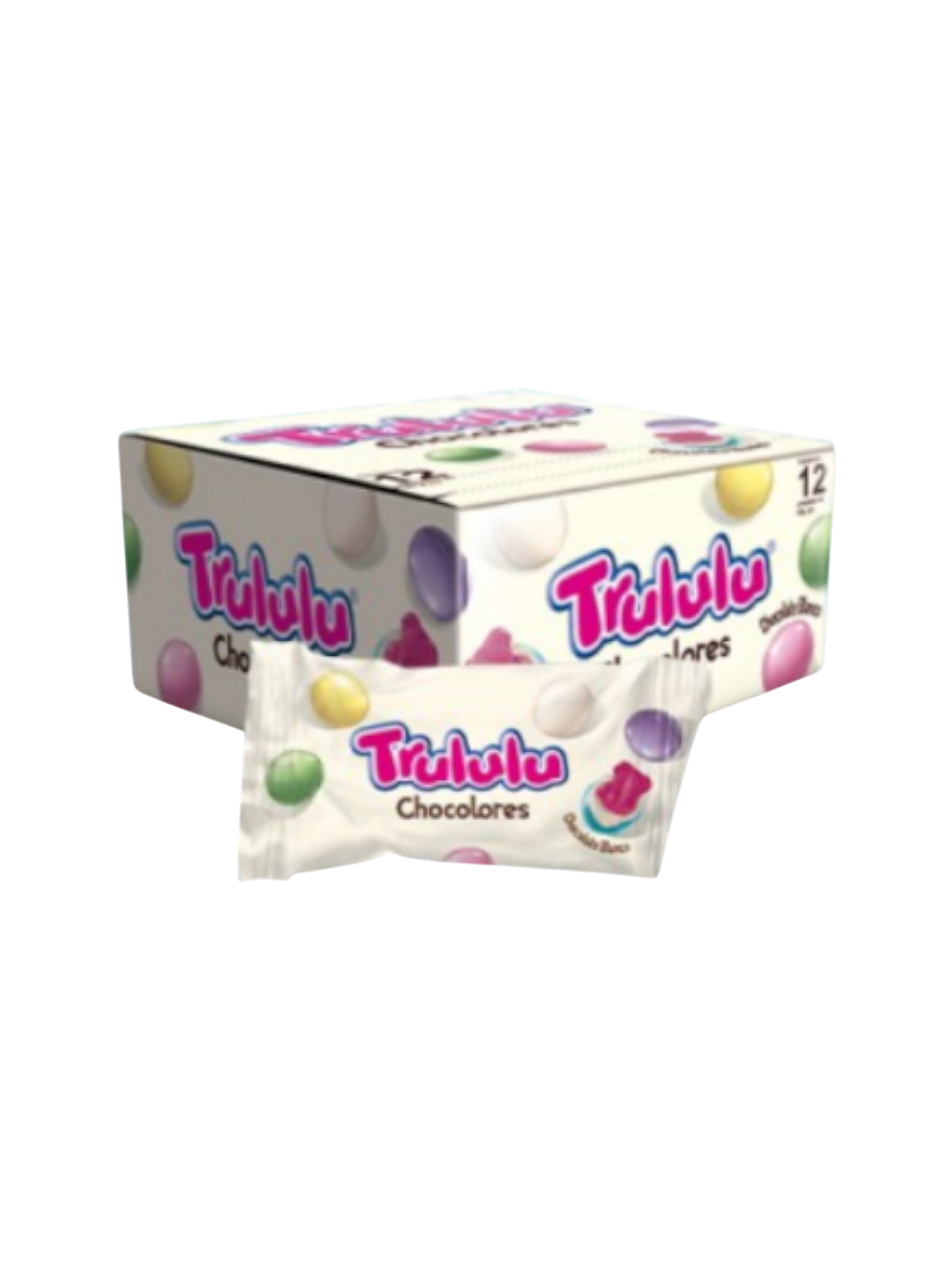 CHOCOLORES GOMA BLANCA X12 UNIDADES