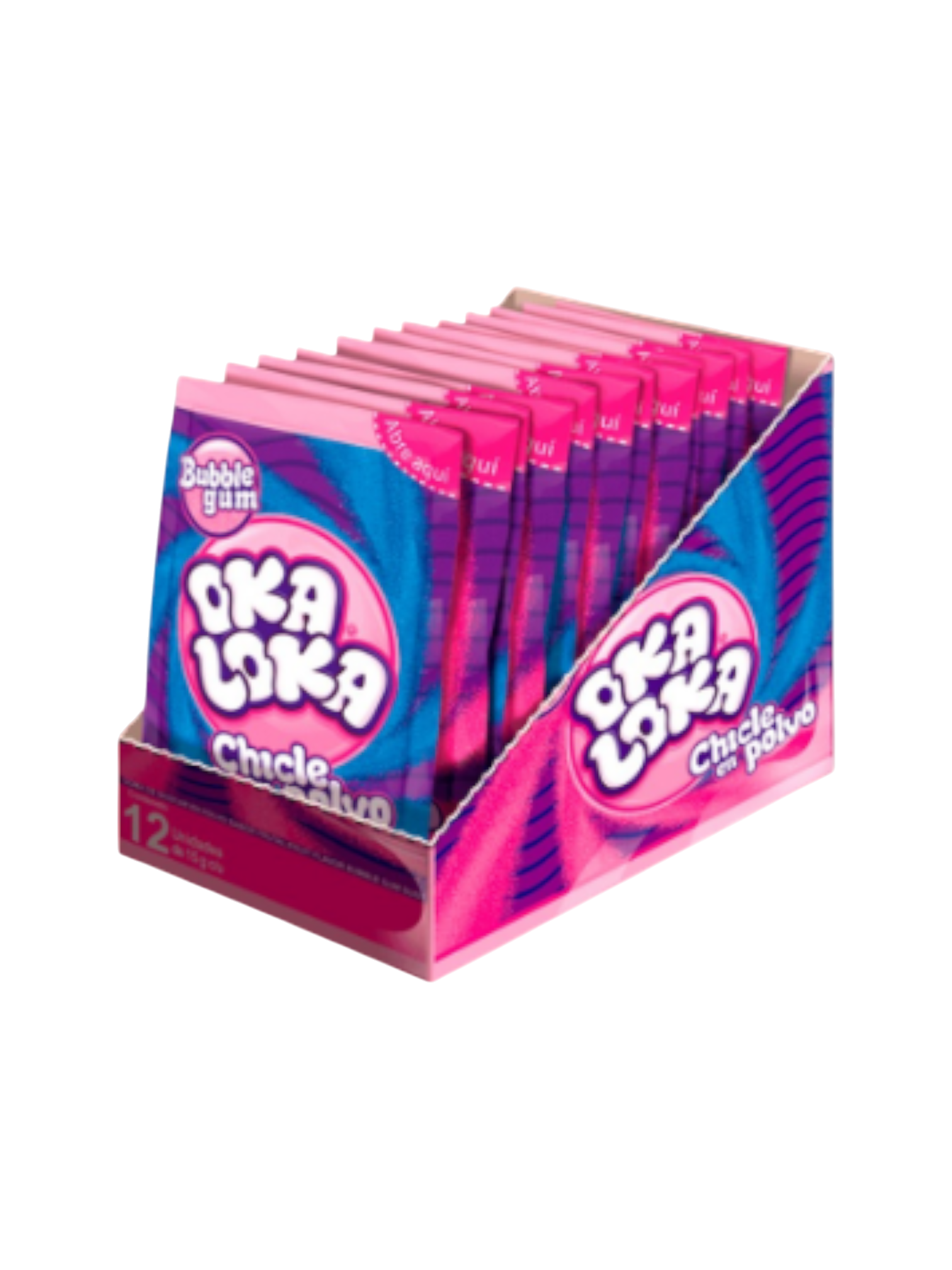 OKA LOKA CHICLE EN POLVO X12 UNIDADES