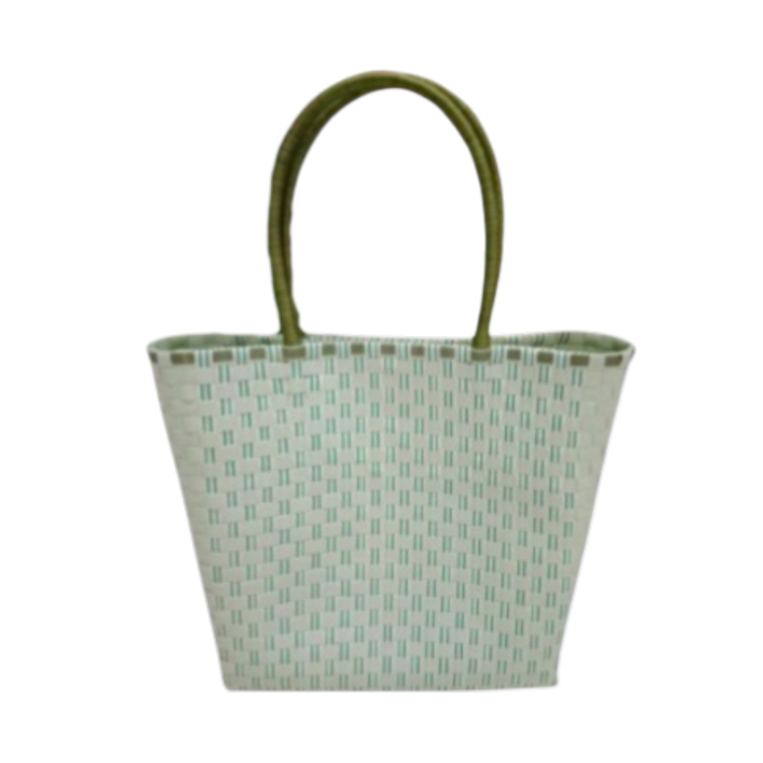 BOLSO TRENZADO DESTELLOS VERDES