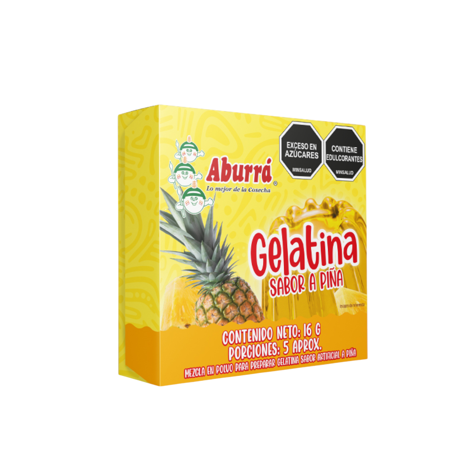 GELATINA SABOR A PIÑA 16G