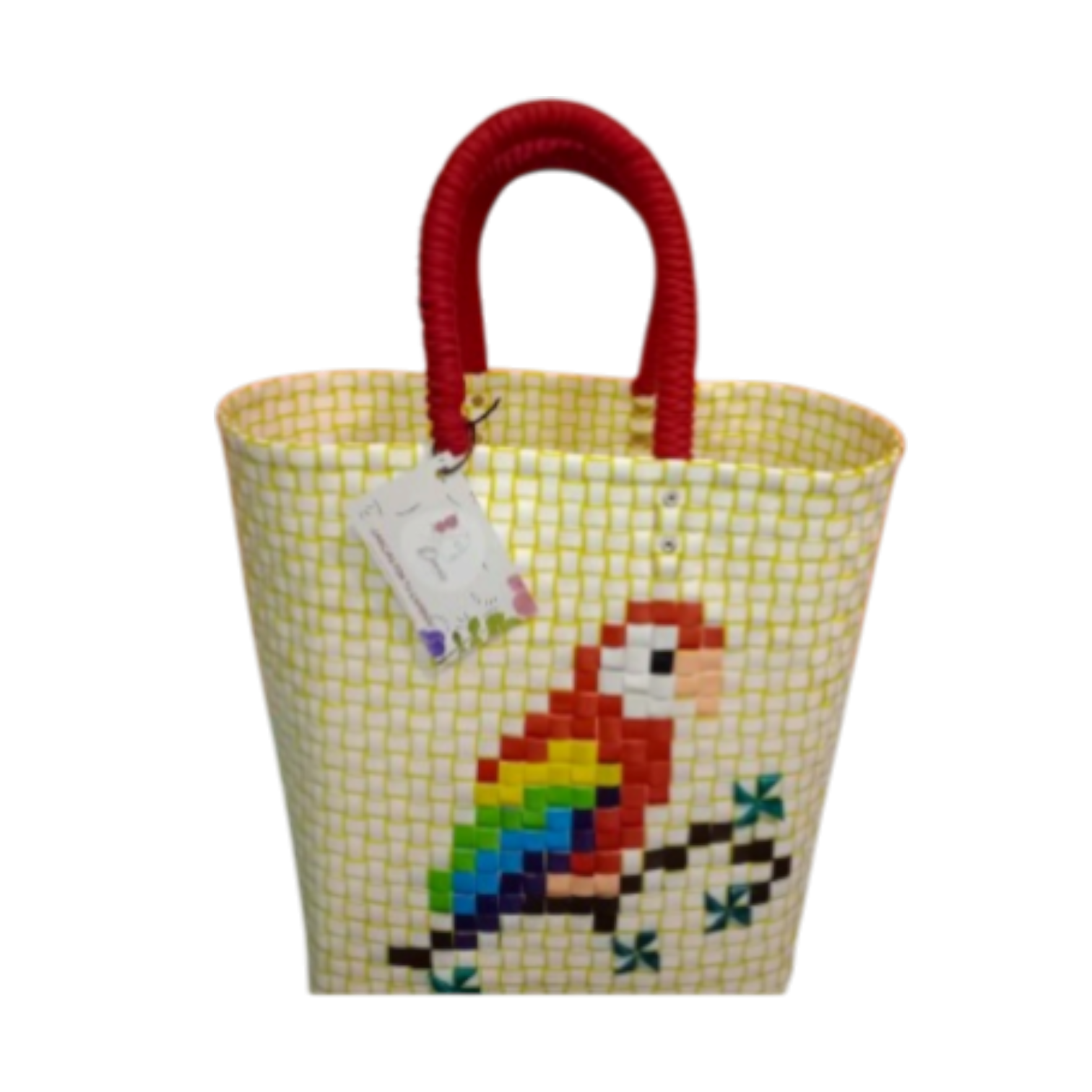 BOLSO DE CANASTO CON LORO