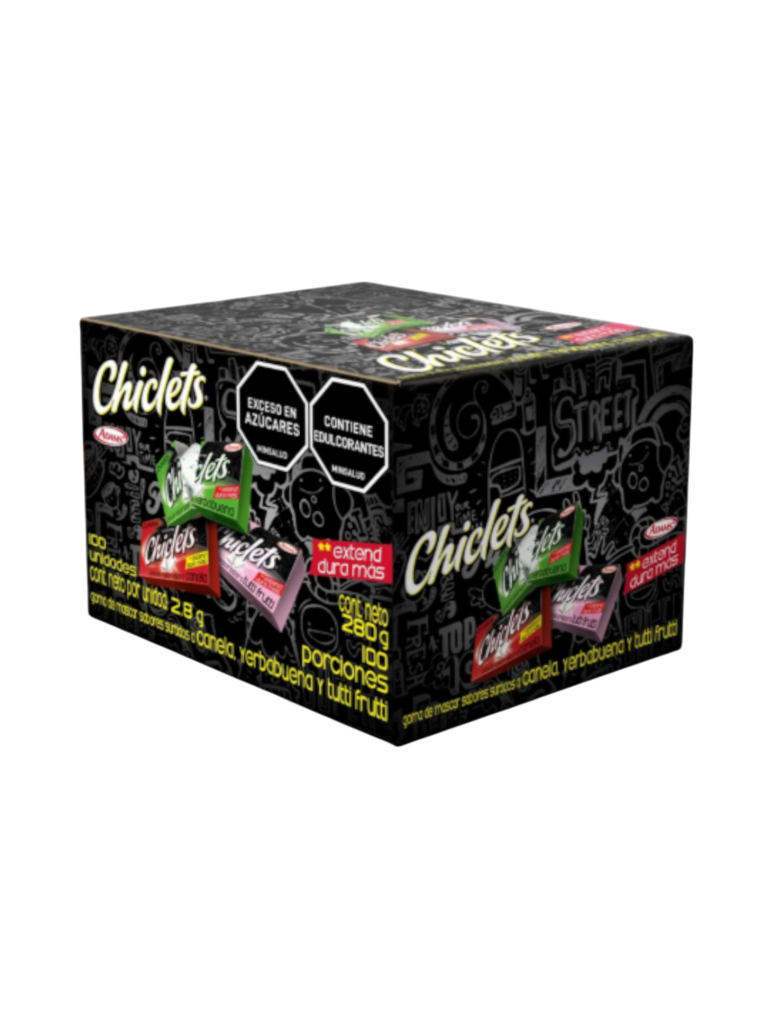 CHICLE ADAMS SURTIDO X 100 UNIDADES