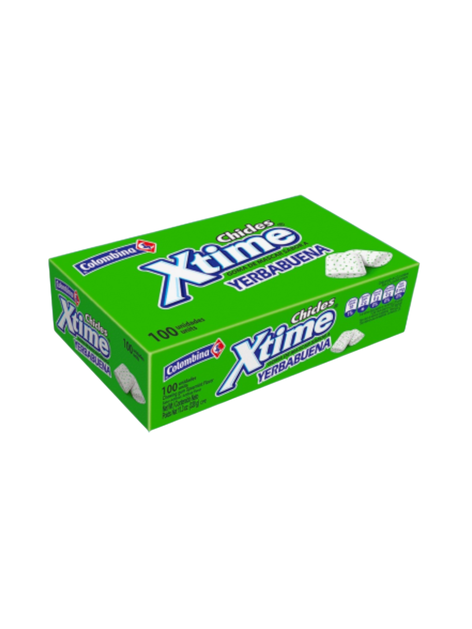 CHICLE XTIME YERBABUENA X100