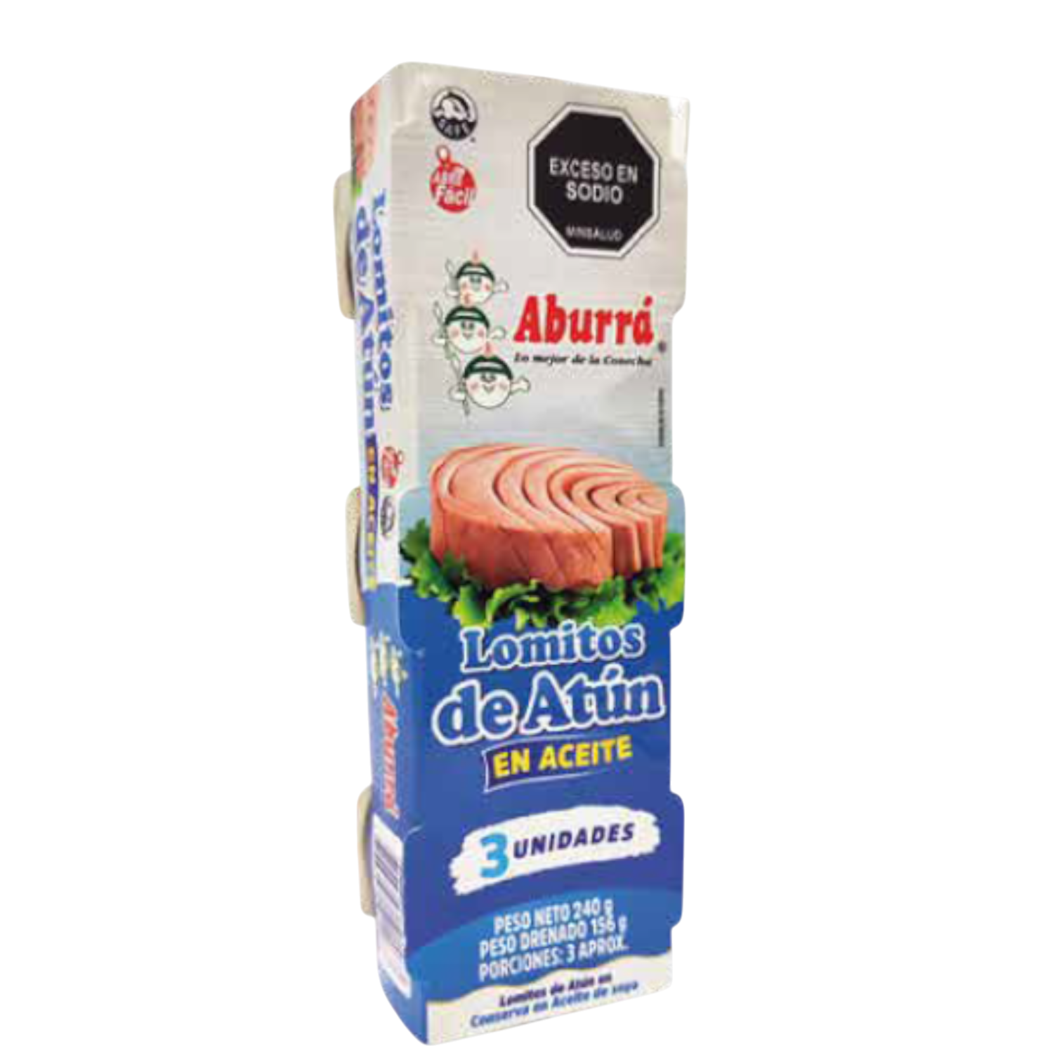 THREEPACK DE LOMITOS DE ATUN EN ACEITE 240G