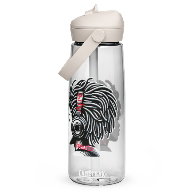 Flip straw water bottle