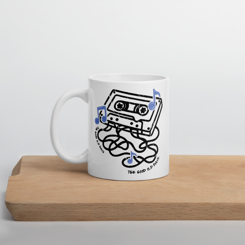 White glossy mug