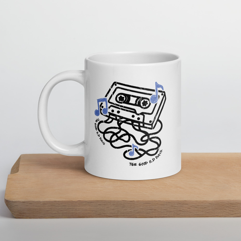White glossy mug