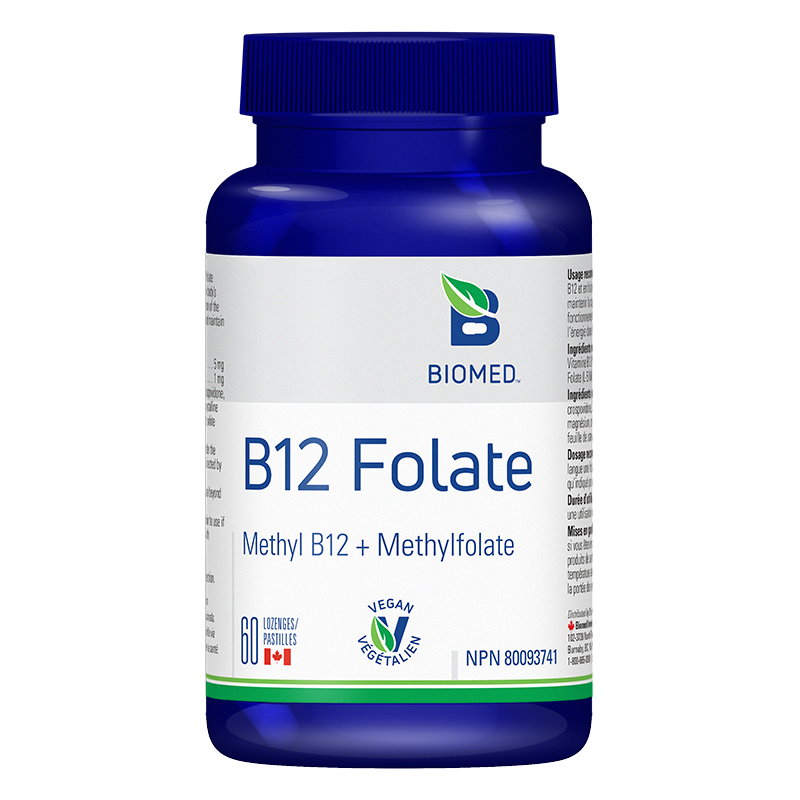 Biomed Methyl B12 Folate Lozengers 60tabs