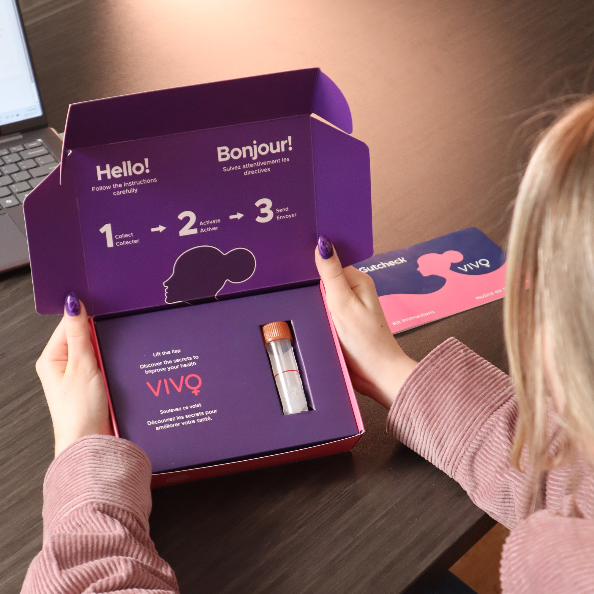 Gutcheck Vivo DNA Gut Microbiome + Hormone Testing for Women