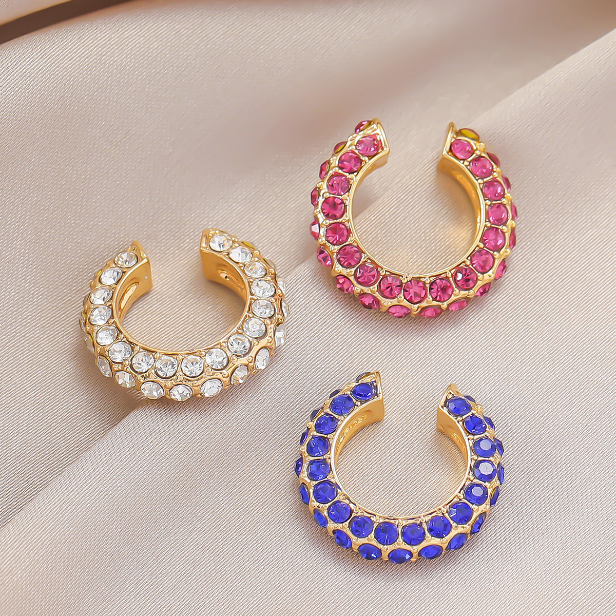 ARETES WEH4809 Conjunto Azul Rosa Blanco