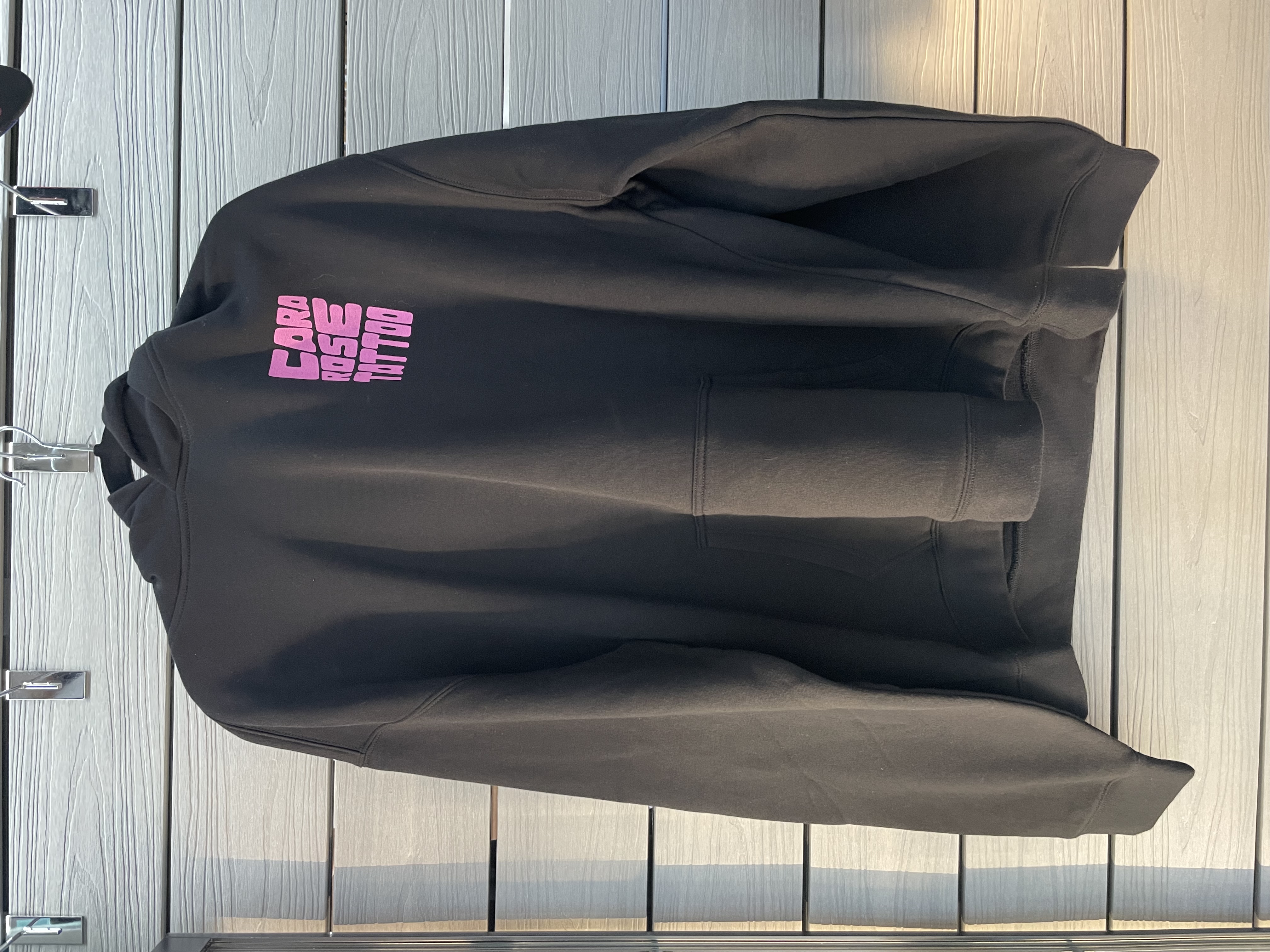 CRT - Pink and Gold on Black Hoodie