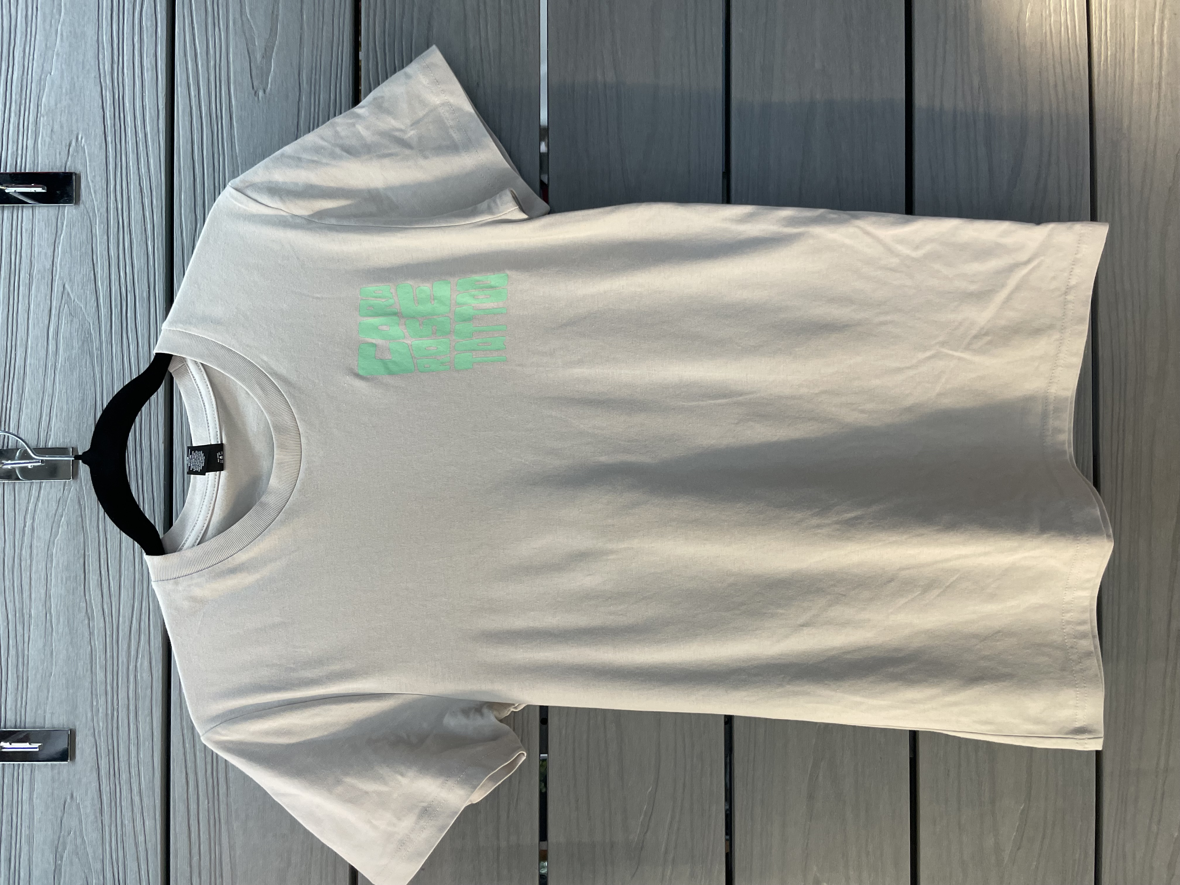 CRT - Green and Gold on Cream Tee