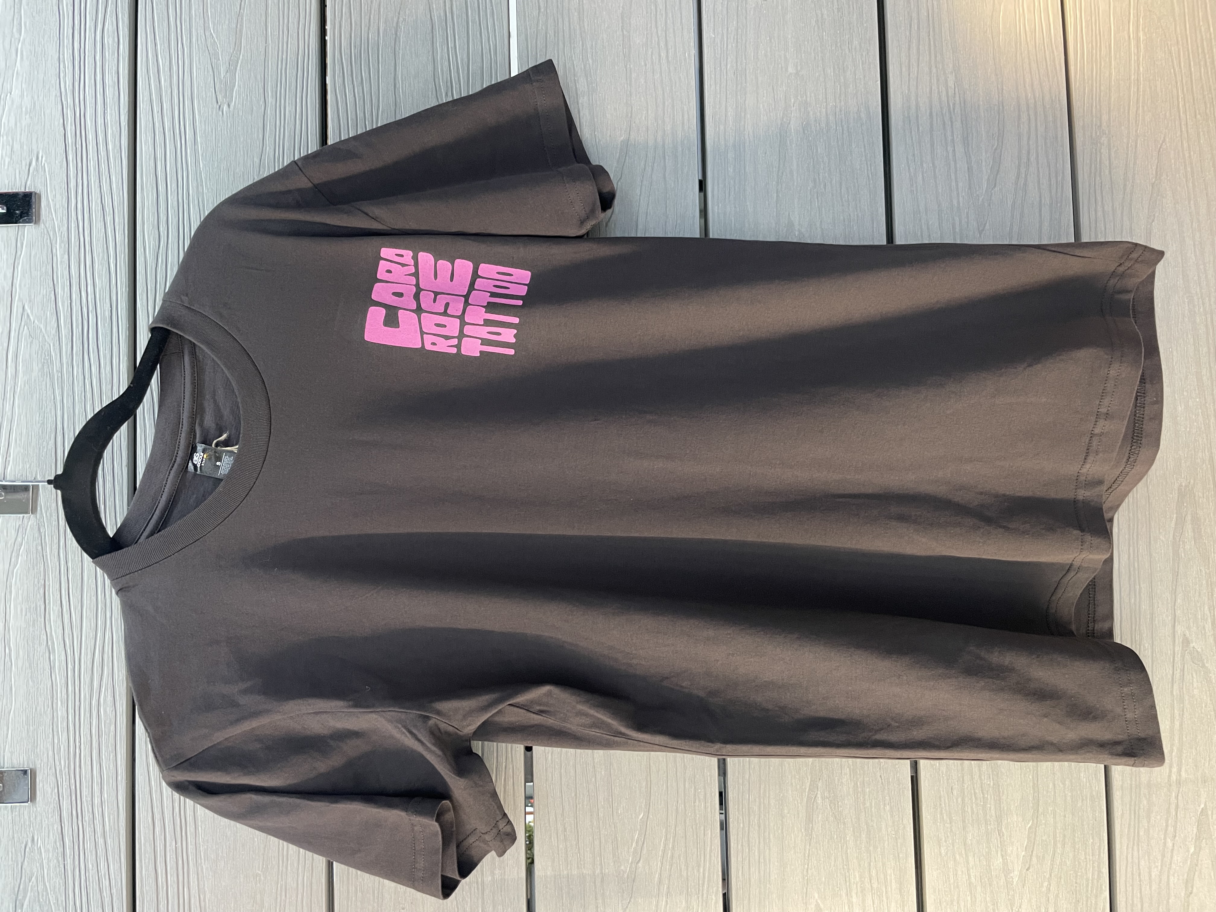CRT - Pink and Gold on Coal Tee
