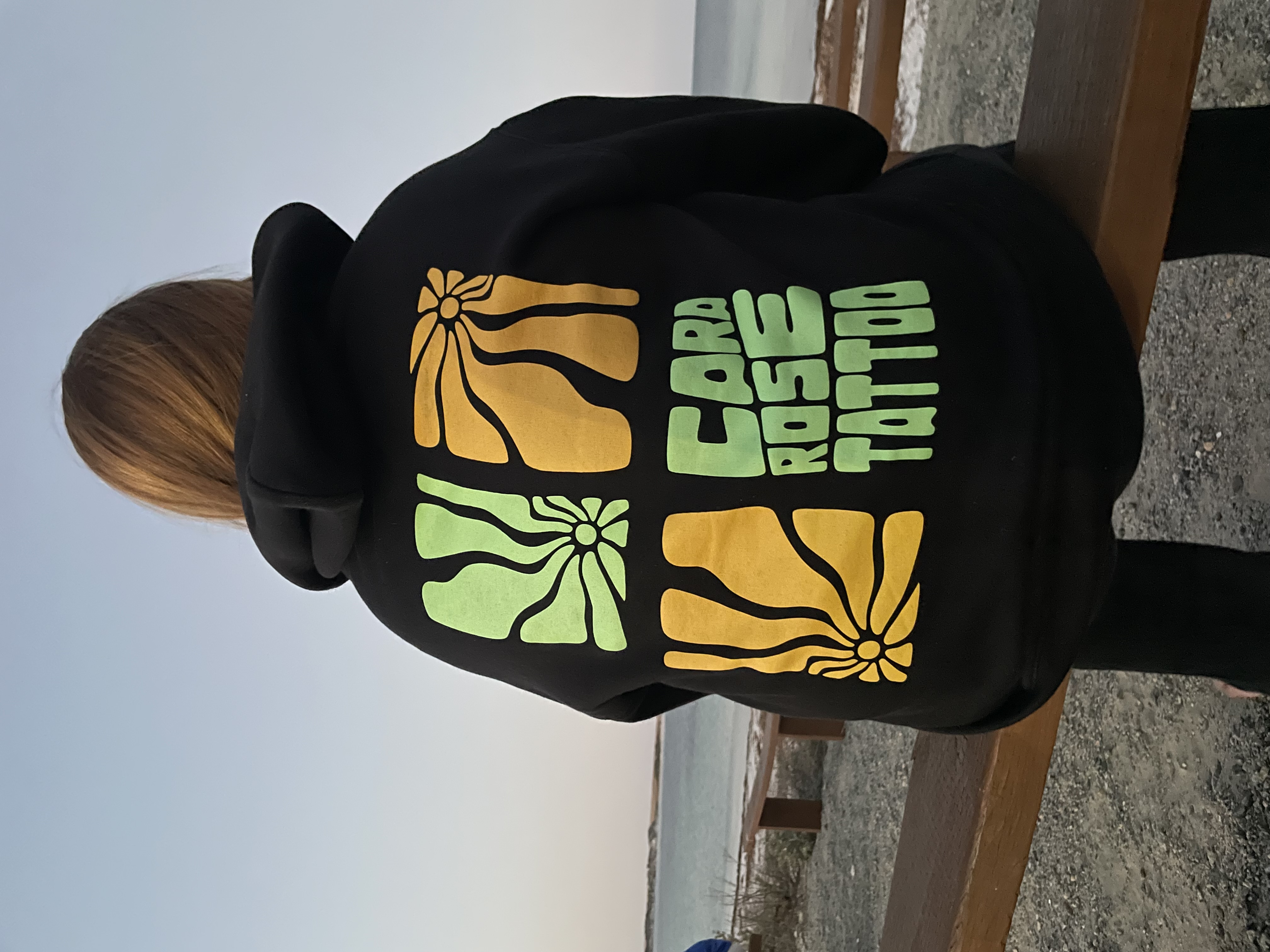CRT - Hoodie Green and Gold on Black