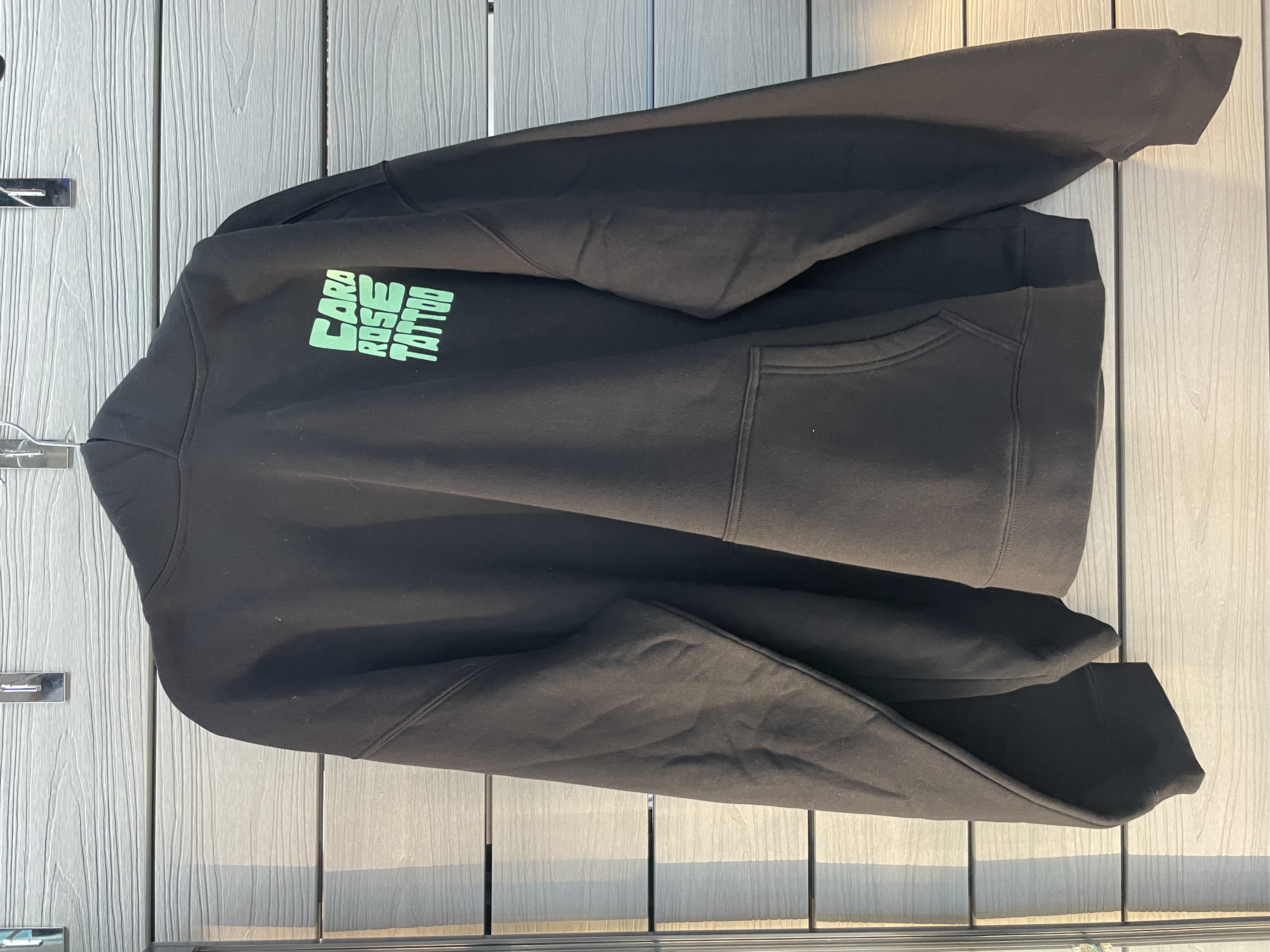 CRT - Hoodie Green and Gold on Black