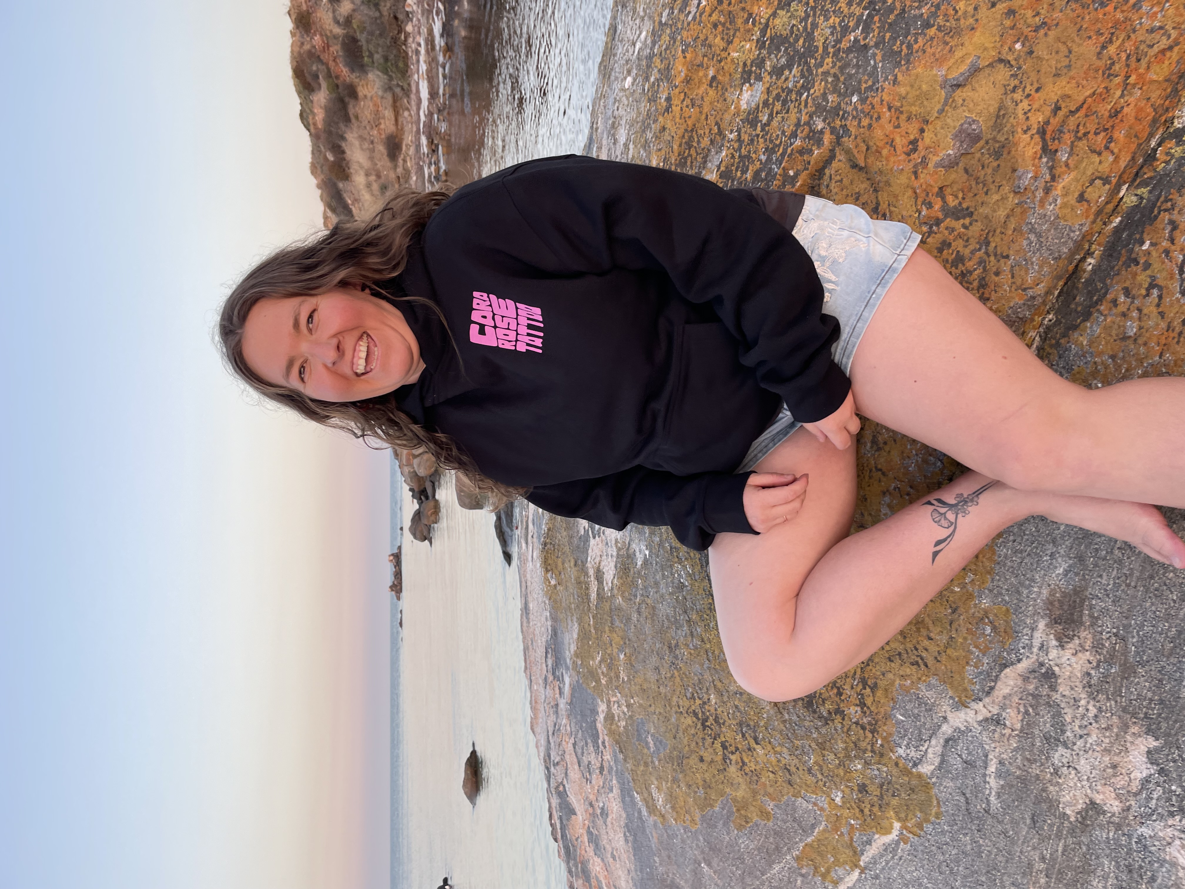 CRT - Pink and Gold on Black Hoodie